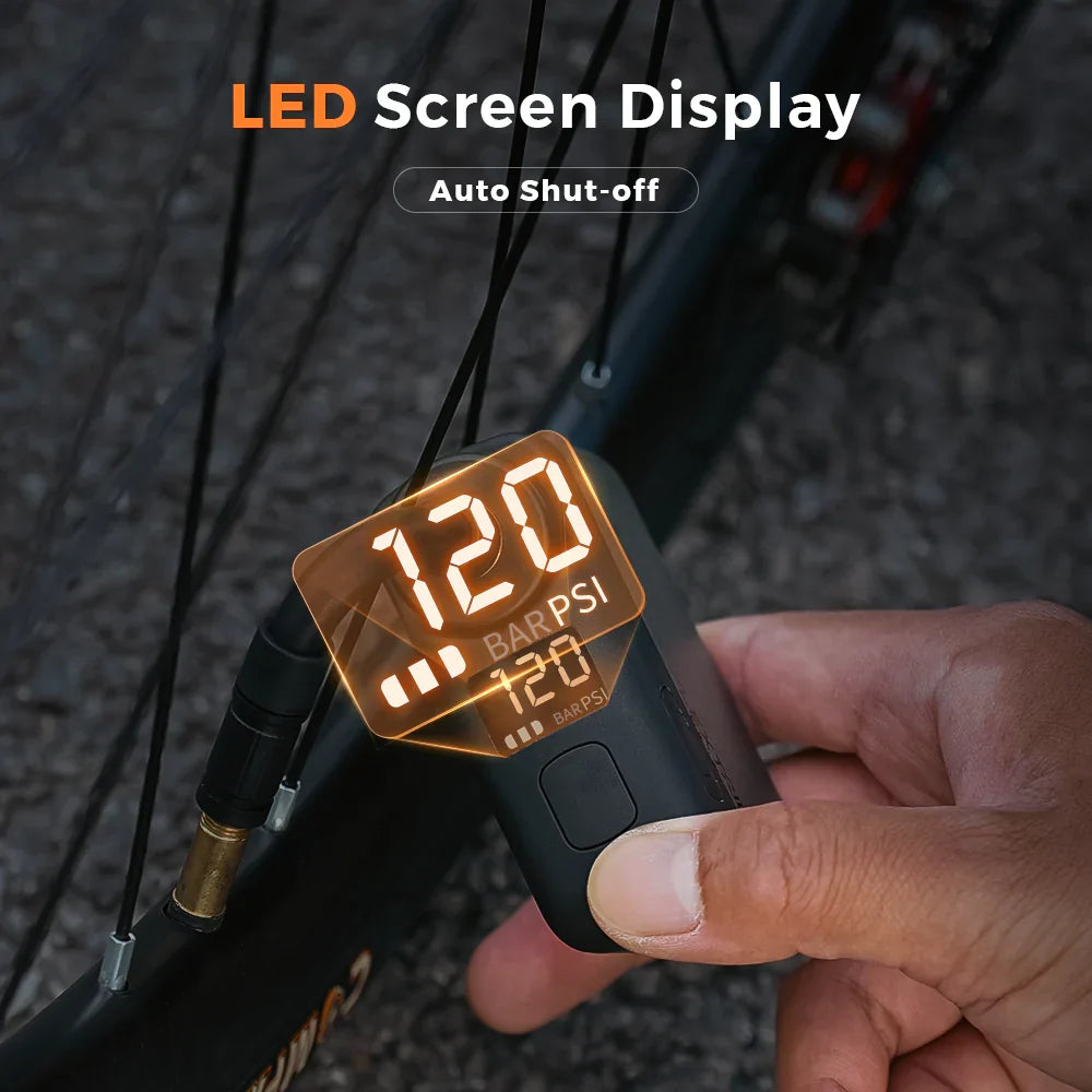 Flextail Tiny Bike Pump Pro 120 PSI with LED Display
