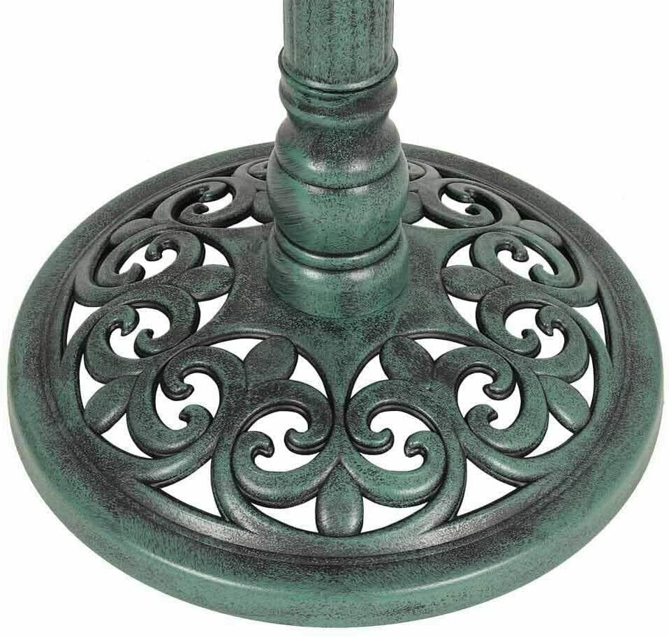 Traditional Freestanding Weatherproof Bird Bath Garden Feeder