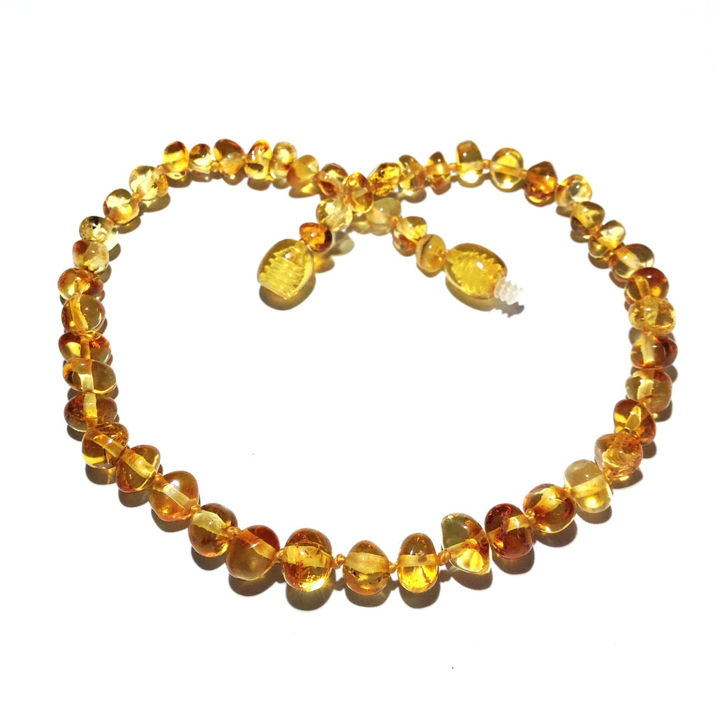 Adult Honeypot Polished Honey Baltic Amber Anklet 27cm (L XL Adult Ankle)
