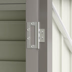8 x 4FT Metal Garden Storage Shed with Double Doors, Light Grey