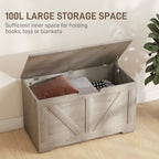 Storage Trunk for Living Room, with Safety Hinges, 80cm