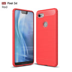 Brushed Texture Carbon Fiber Shockproof TPU Case for Google Pixel 3 XL – Shockproof, TPU, For Google Pixel 3 XL