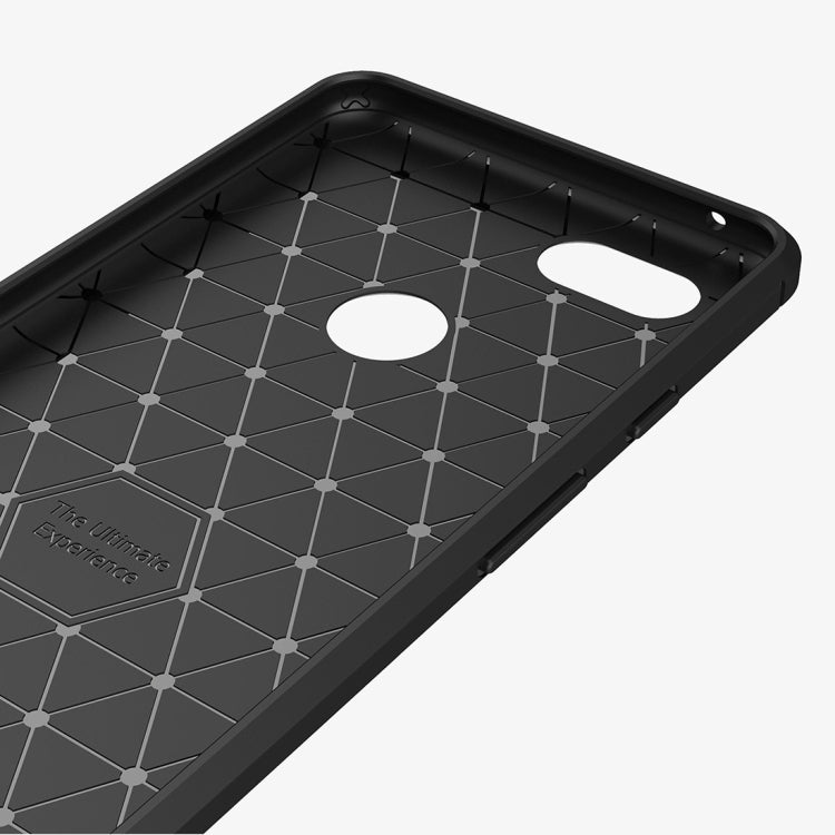 Brushed Texture Carbon Fiber Shockproof TPU Case for Google Pixel 3 XL – Shockproof, TPU, For Google Pixel 3 XL