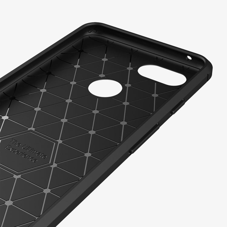 Brushed Texture Carbon Fiber Shockproof TPU Case for Google Pixel 3 – Shockproof, TPU, For Google Pixel 3