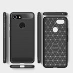 Brushed Texture Carbon Fiber Shockproof TPU Case for Google Pixel 3 – Shockproof, TPU, For Google Pixel 3