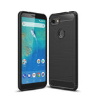 Brushed Texture Carbon Fiber Shockproof TPU Case for Google Pixel 3XL Lite – Shockproof, TPU, For Google Pixel 3XL Lite