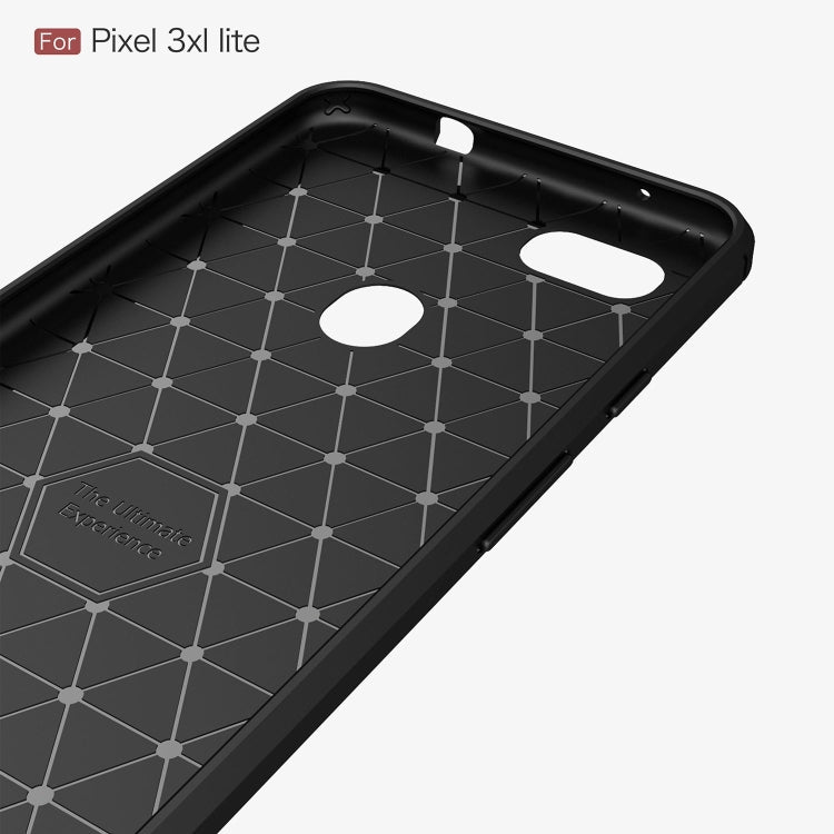Brushed Texture Carbon Fiber Shockproof TPU Case for Google Pixel 3XL Lite – Shockproof, TPU, For Google Pixel 3XL Lite
