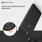 Brushed Texture Carbon Fiber Shockproof TPU Case for Google Pixel 3XL Lite – Shockproof, TPU, For Google Pixel 3XL Lite