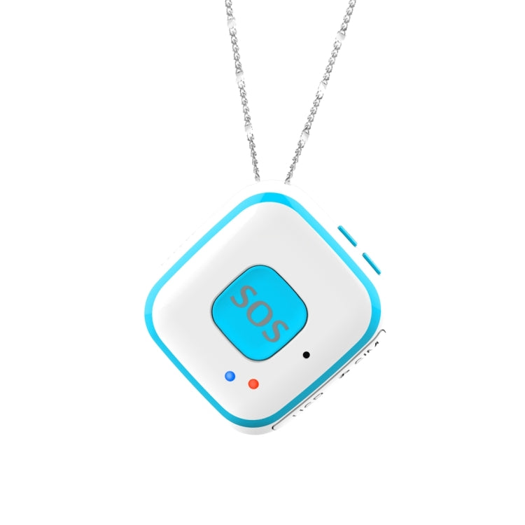 V28 Necklace Style GSM Mini LBS WiFi AGPS Tracker SOS Communicator, V28 V28 Blue