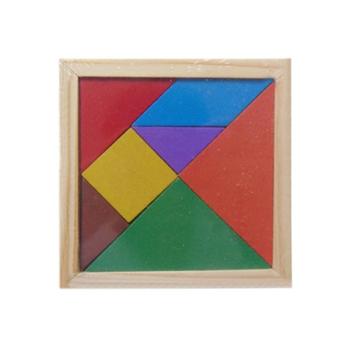 Baby Toy Fine Wooden Jigsaw Puzzle Small Size Tangram, Size: 11*11cm, Tangram, Size: 11*11cm Tangram, Size: 11*11cm