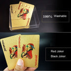 Creative Frosted Back Texture Plastic From Vegas to Macau Playing Cards Texas Poker with Wooden Gift Box, Golden Dollar Wooden Gift Box, Golden Tattice Gift Box – Waterproof