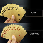 Creative Frosted Back Texture Plastic From Vegas to Macau Playing Cards Texas Poker with Wooden Gift Box, Golden Dollar Wooden Gift Box, Golden Tattice Gift Box – Waterproof