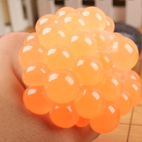 6cm Anti-Stress Face Reliever Grape Ball Extrusion Mood Squeeze Relief Healthy Funny Tricky Vent Toy, 6cm Orange