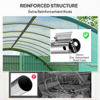Tunnel Greenhouse Upgraded Structure, Hinged Doors, 4 x 3(m)