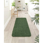 Washable Forest Green Shaggy Rug