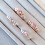 Aurelia Pink Sapphire Ring in Sterling Silver