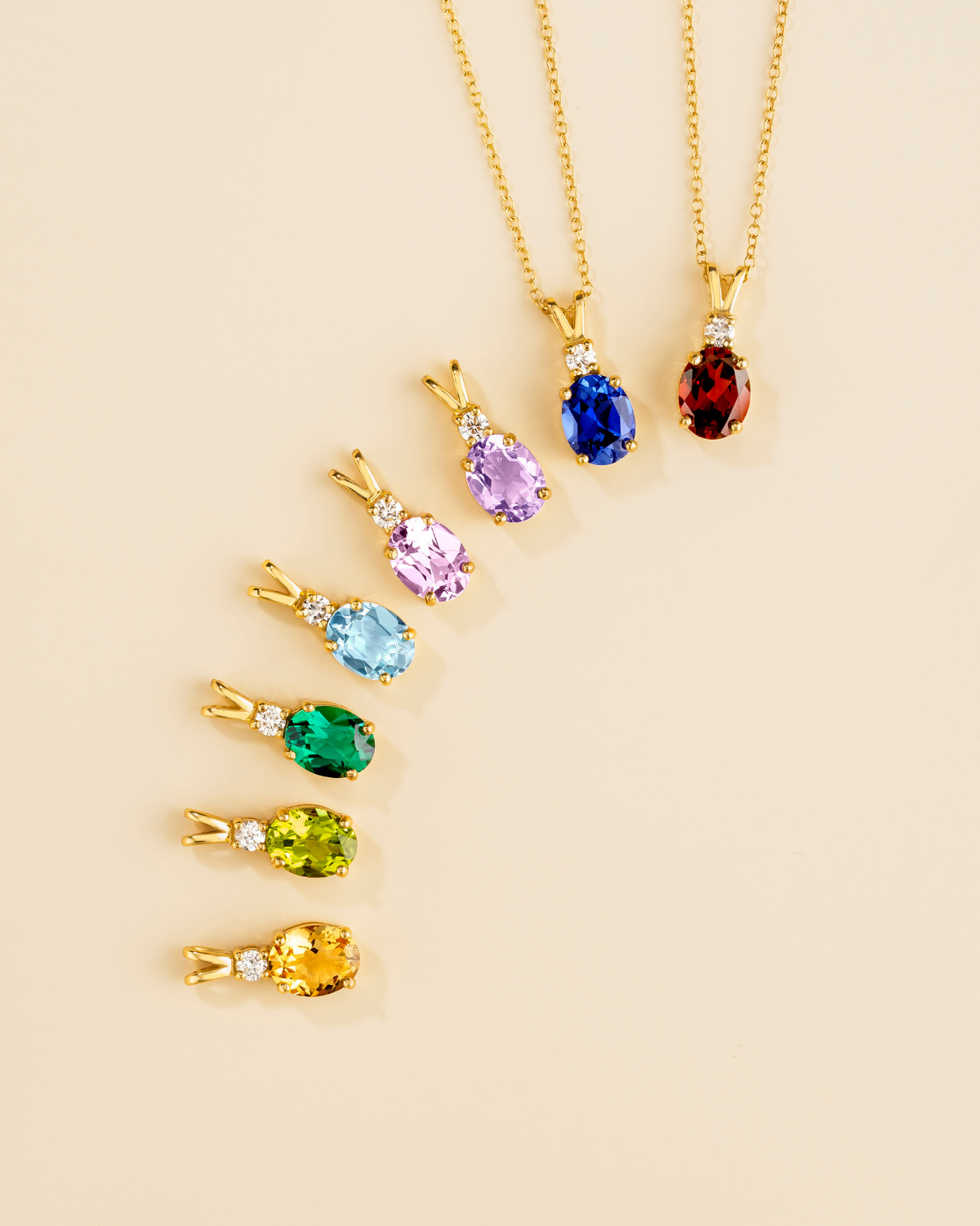 Citrine Pendant Necklace in 18k Gold Vermeil
