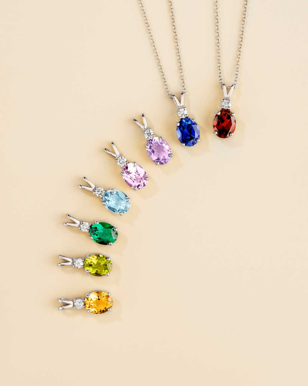 Blue Sapphire Pendant Necklace in Sterling Silver