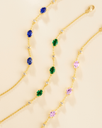 Blue Sapphire Bracelet in 18k Gold Vermeil