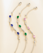 Blue Sapphire Bracelet in Sterling Silver