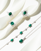 Emerald Bracelet in Sterling Silver