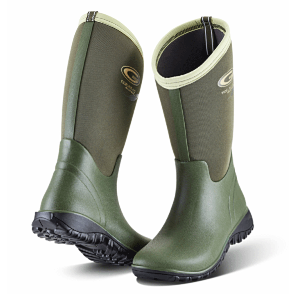 Grubs Tideline 4.0 Insulated Waterproof Wellington Boots Various Colours Olive