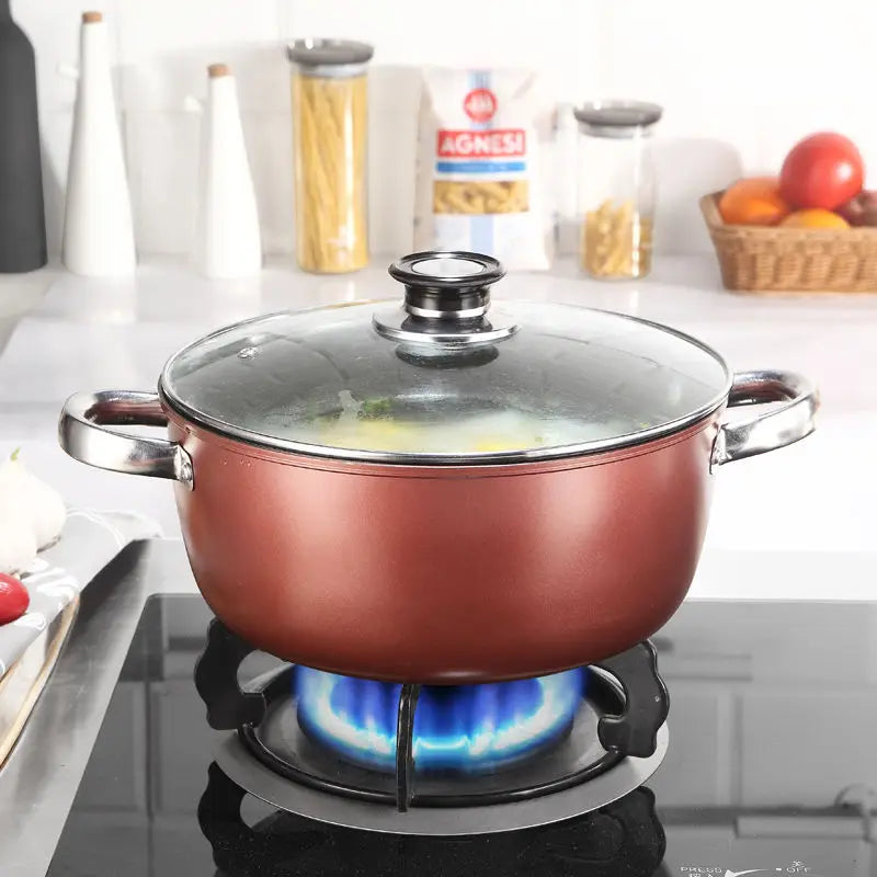 Soup Pot & Stock Pot with Lid – Thickened Base, Induction Compatible, Great for Soups, Stews, and Everyday Cooking