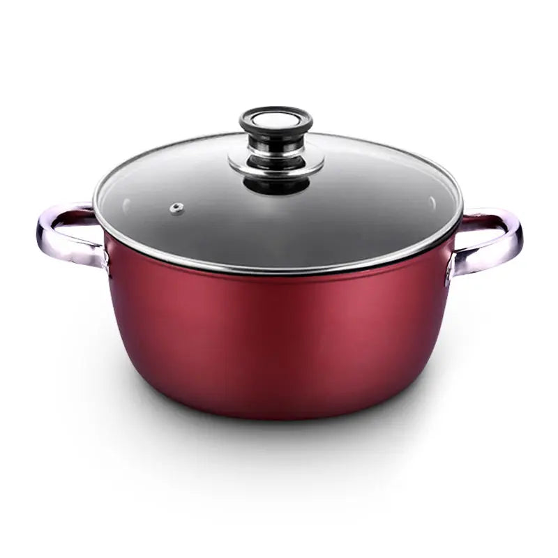 Soup Pot & Stock Pot with Lid – Thickened Base, Induction Compatible, Great for Soups, Stews, and Everyday Cooking 30cm 7300ML