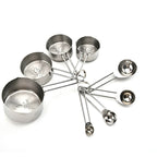8-Piece Stainless Steel Measuring Spoons Set Silver