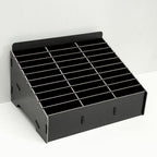 Wooden Multi-cell Mobile Phone Film Stand Desktop Display Rack, 30 Grids, Size: 31.5x23.5x18.5cm, 30 Grids, Black, 30 Grids, Pink, 30 Grids, Green 30 Grids, Black Black