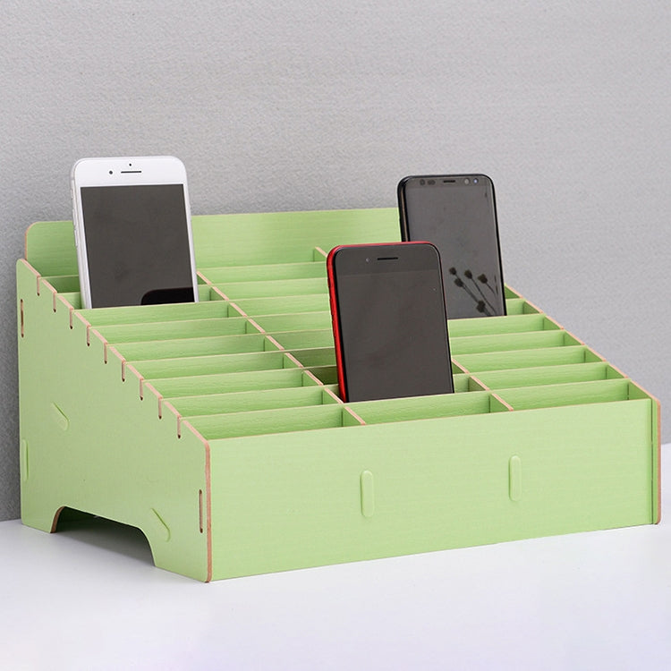 Wooden Multi-cell Mobile Phone Film Stand Desktop Display Rack, 30 Grids, Size: 31.5x23.5x18.5cm, 30 Grids, Black, 30 Grids, Pink, 30 Grids, Green – Durable Build, Easy to Use 30 Grids, Green Green