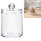 Transparent Round Plastic Cosmetic Box Cotton Swab Storage Box, Cotton Swab Box Cotton Swab Box