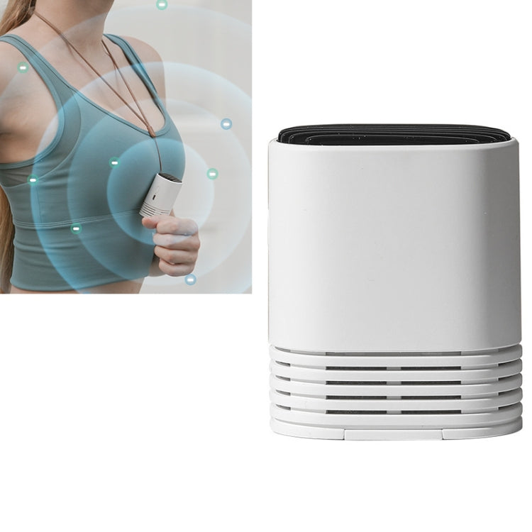 HE-K001 Hanging Neck Negative USB Rechargeable Ion Air Purifier Portable Household Formaldehyde Removal Portable Purifier White