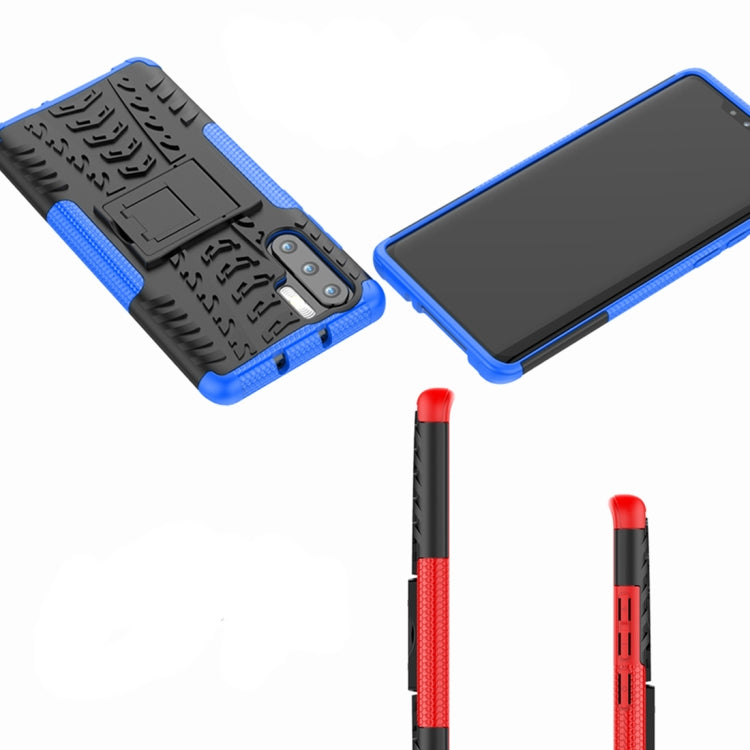 Tire Texture TPU+PC Shockproof Case for Huawei P30 Pro, with Holder – Shockproof, TPU, For Huawei P30 Pro