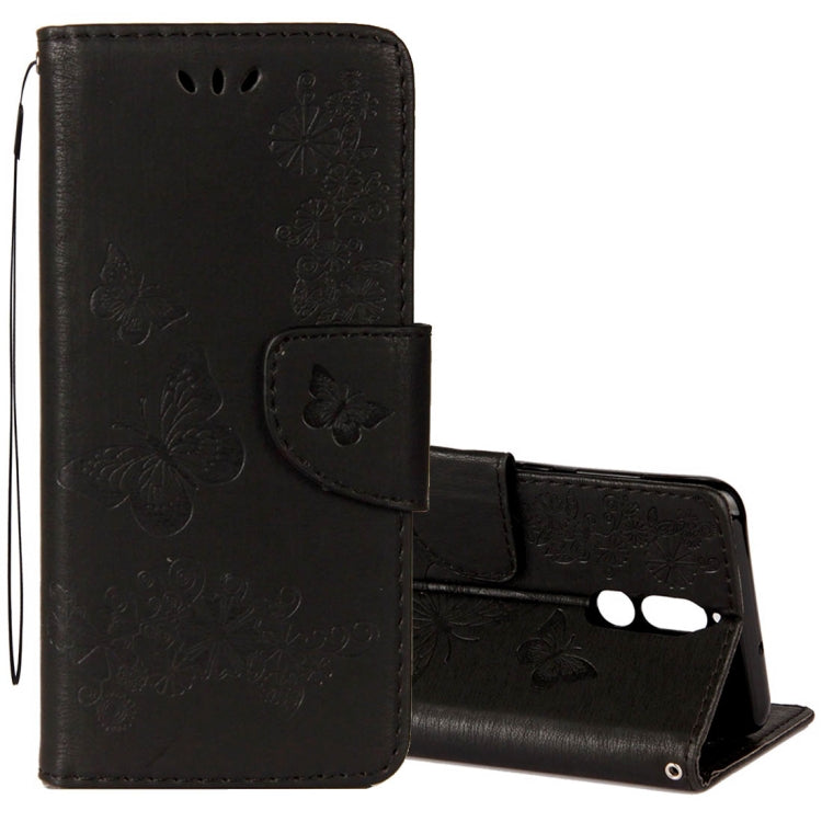 For Huawei Mate 10 Lite Vintage Embossed Floral Butterfly Pattern Horizontal Flip Leather Case with Card Slot & Holder & Wallet & Lanyard – Lanyard, Magnetic, Card Slot, For Mate 10 Lite For Mate 10 Lite Black