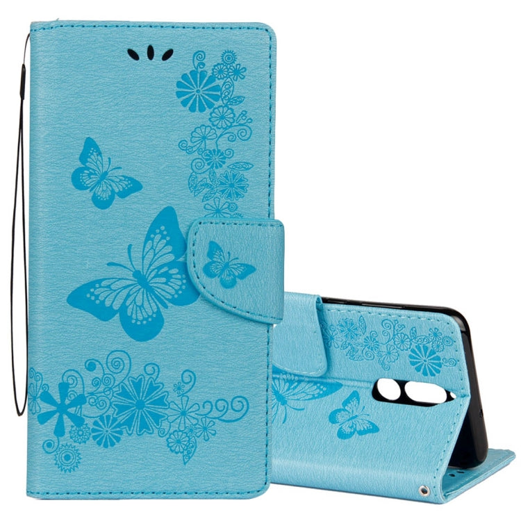 For Huawei Mate 10 Lite Vintage Embossed Floral Butterfly Pattern Horizontal Flip Leather Case with Card Slot & Holder & Wallet & Lanyard – Lanyard, Magnetic, Card Slot, For Mate 10 Lite For Mate 10 Lite Blue