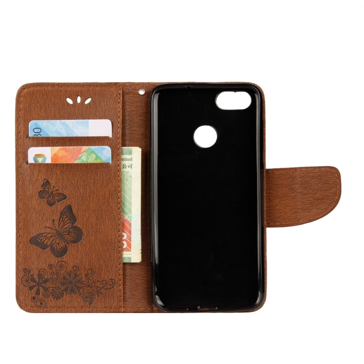 For Huawei P9 Lite Mini Vintage Embossed Floral Butterfly Pattern Horizontal Flip Leather Case with Card Slot & Holder & Wallet & Lanyard – Lanyard, Magnetic, Card Slot, For P9 Lite Mini