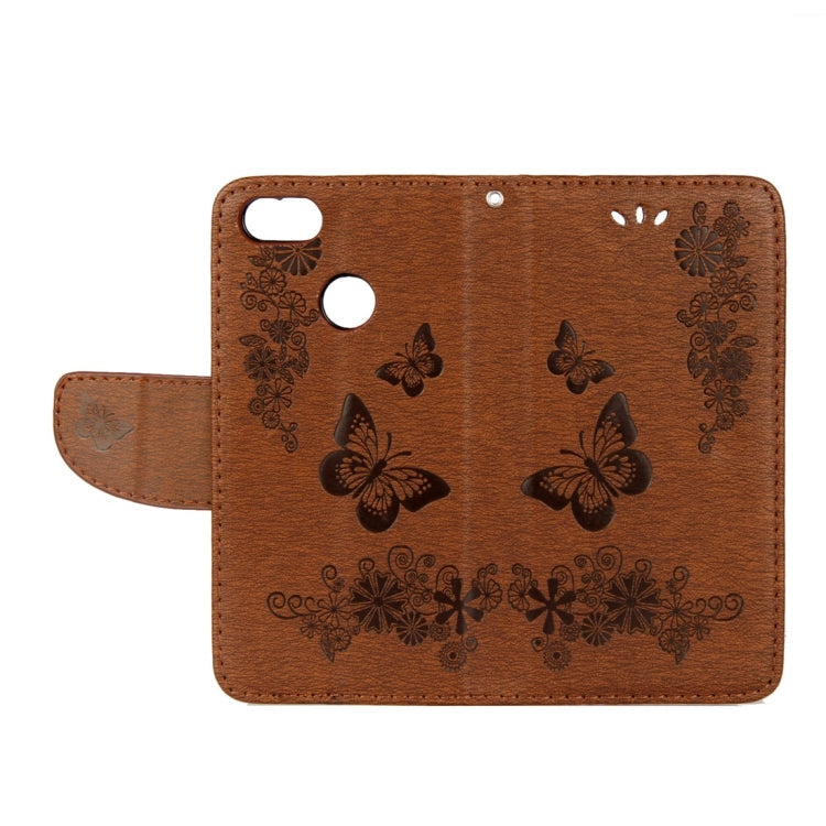 For Huawei P9 Lite Mini Vintage Embossed Floral Butterfly Pattern Horizontal Flip Leather Case with Card Slot & Holder & Wallet & Lanyard – Lanyard, Magnetic, Card Slot, For P9 Lite Mini