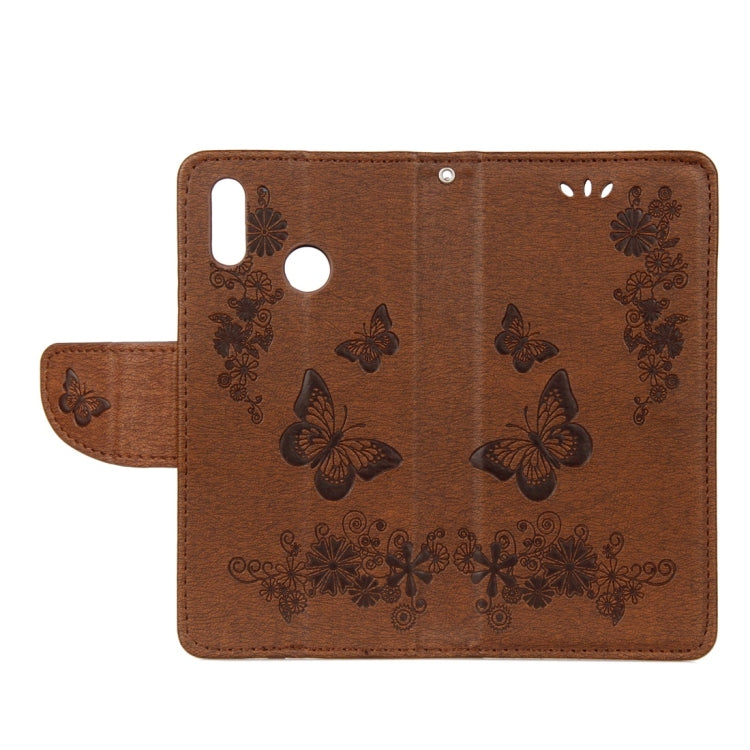 For Huawei P20 Lite Vintage Embossed Floral Butterfly Pattern Horizontal Flip Leather Case with Card Slot & Holder & Wallet & Lanyard – Lanyard, Magnetic, Card Slot, For P20 Lite