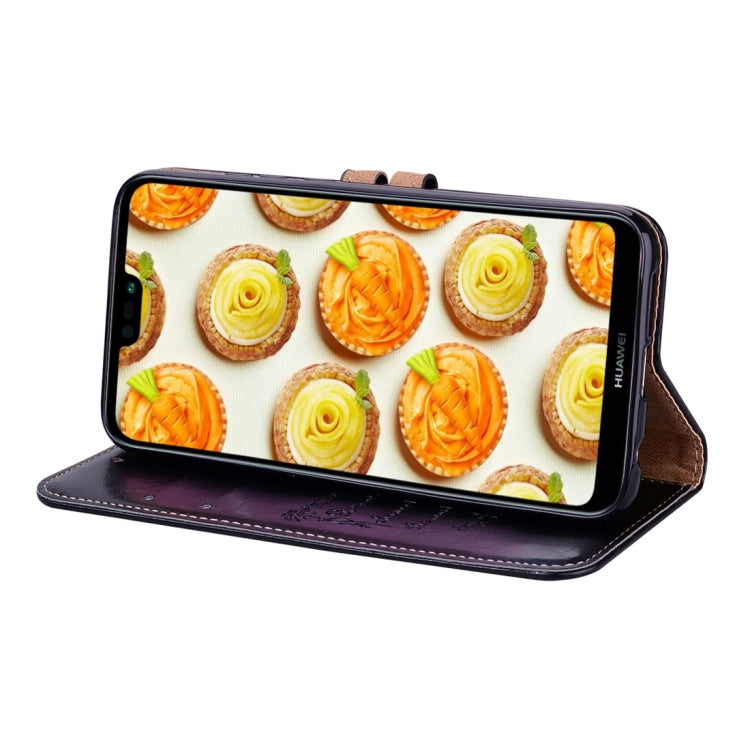 Business Style Oil Wax Texture Horizontal Flip Leather Case with Holder & Card Slots & Wallet – Lanyard, Card Slot, Flip, For Huawei P20 Lite