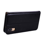 Business Style Oil Wax Texture Horizontal Flip Leather Case with Holder & Card Slots & Wallet – Lanyard, Card Slot, Flip, For Huawei P20