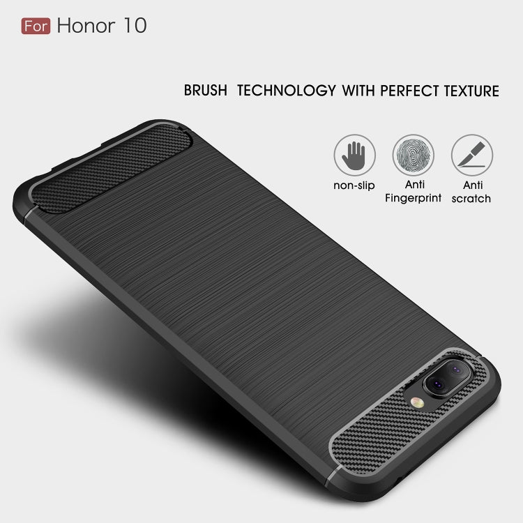 Brushed Texture Carbon Fiber Shockproof TPU Case for Huawei Honor 10, Huawei Honor 10 – Shockproof, Magnetic, TPU