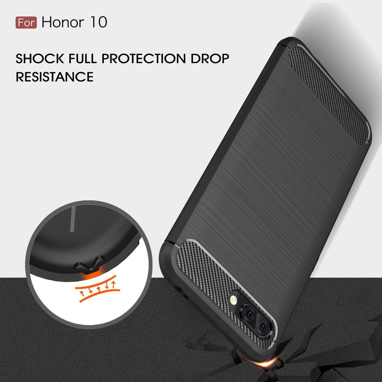 Brushed Texture Carbon Fiber Shockproof TPU Case for Huawei Honor 10, Huawei Honor 10 – Shockproof, Magnetic, TPU