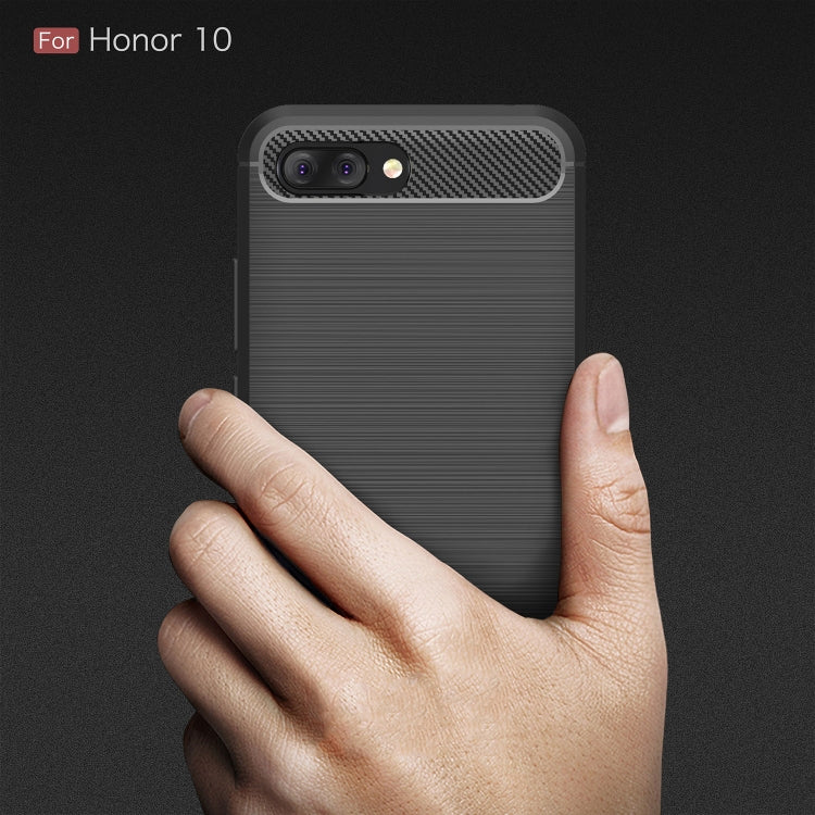 Brushed Texture Carbon Fiber Shockproof TPU Case for Huawei Honor 10, Huawei Honor 10 – Shockproof, Magnetic, TPU