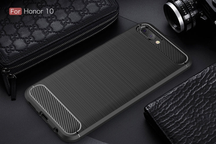 Brushed Texture Carbon Fiber Shockproof TPU Case for Huawei Honor 10, Huawei Honor 10 – Shockproof, Magnetic, TPU