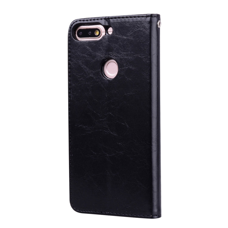 Business Style Oil Wax Texture Horizontal Flip Leather Case for Huawei Honor 7C / Enjoy 8 / Y7 (2018) / Y7 Prime (2018) / Nova 2 Lite, with Holder & Card Slots & Wallet – Lanyard, Card Slot, Flip, For Huawei Honor 7C, For Honor 7C / Y7 Prime (2018)...