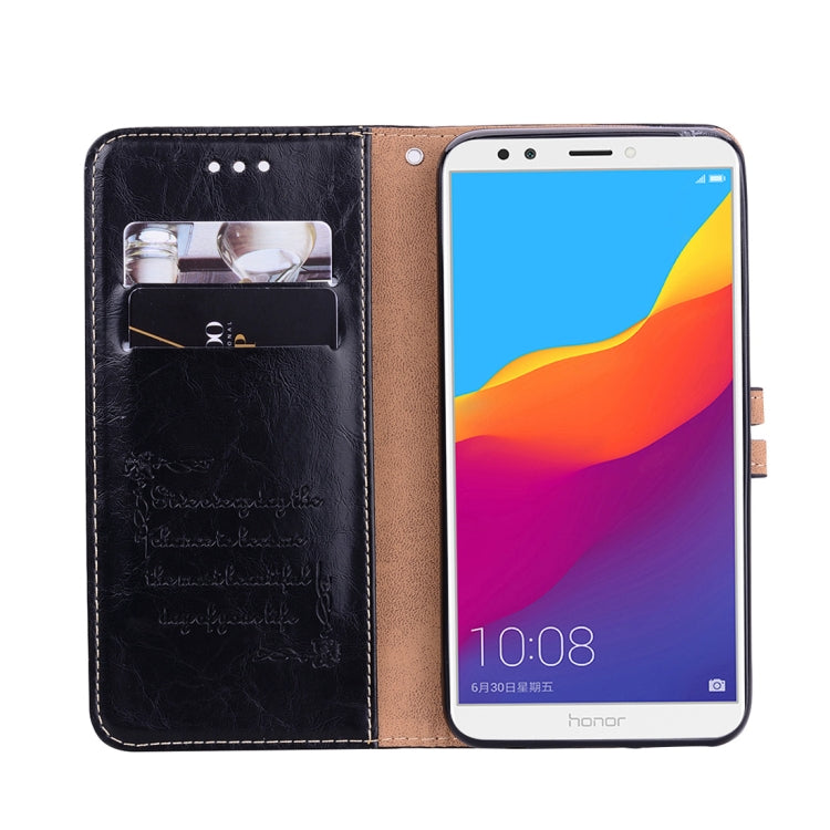 Business Style Oil Wax Texture Horizontal Flip Leather Case for Huawei Honor 7C / Enjoy 8 / Y7 (2018) / Y7 Prime (2018) / Nova 2 Lite, with Holder & Card Slots & Wallet – Lanyard, Card Slot, Flip, For Huawei Honor 7C, For Honor 7C / Y7 Prime (2018)...