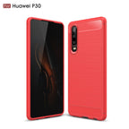 Brushed Texture Carbon Fiber Shockproof TPU Case for Huawei P30, Huawei P30 – Shockproof, TPU