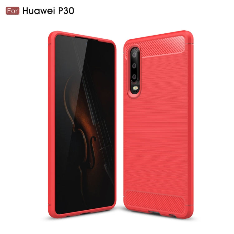 Brushed Texture Carbon Fiber Shockproof TPU Case for Huawei P30, Huawei P30 – Shockproof, TPU