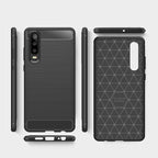 Brushed Texture Carbon Fiber Shockproof TPU Case for Huawei P30, Huawei P30 – Shockproof, TPU